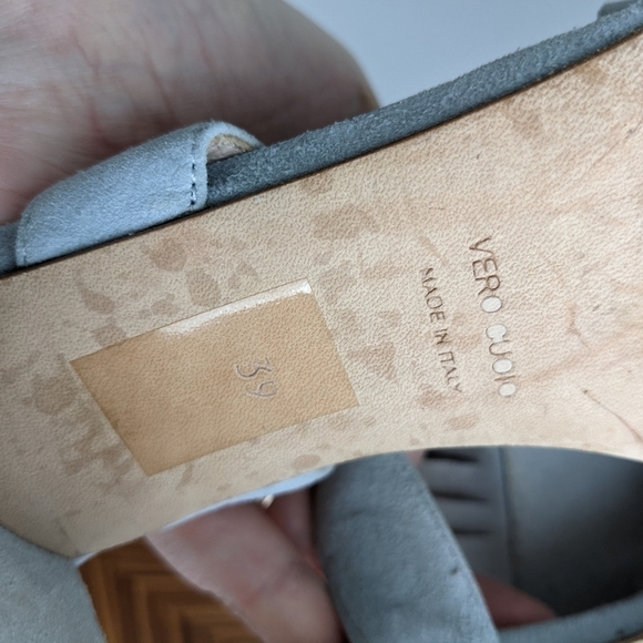 Alberto Zago suede Open Toe Casual tassel Slide grey size 39 9US s2 - Picture 10 of 12